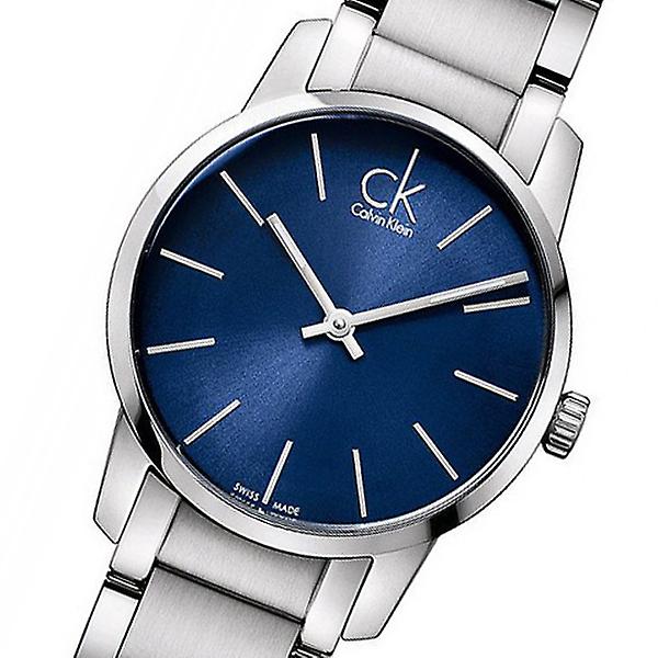 Calvin Klein City Blue Dial Silver Steel Strap Watch for Women - K2G2314N Watches Calvin Klein   