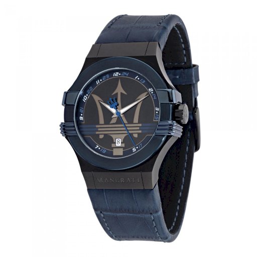 Maserati Potenza Black Dial 42mm Leather Strap Watch For Men - R8851108007 Watches Maserati   