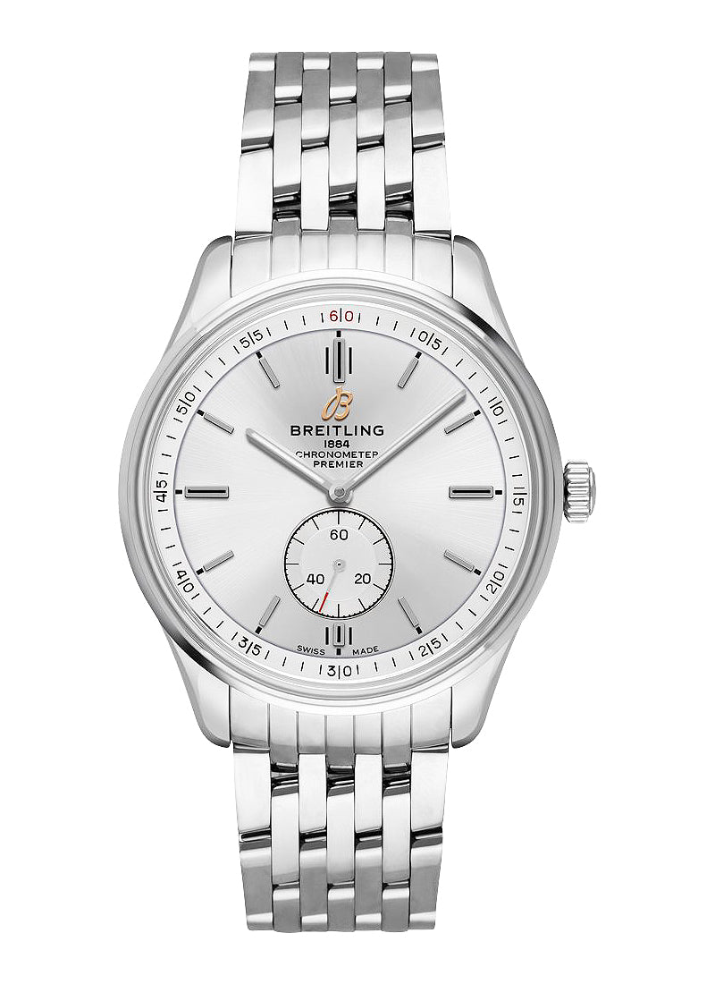 Breitling Premier Automatic 40mm Stainless Steel Silver Dial Mens Watch - A37340351G1A1 Watches Breitling   