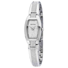 Bulova Crystal Collection Silver Dial Silver Steel Strap Watch for Women - 96L235 Watches Bulova   