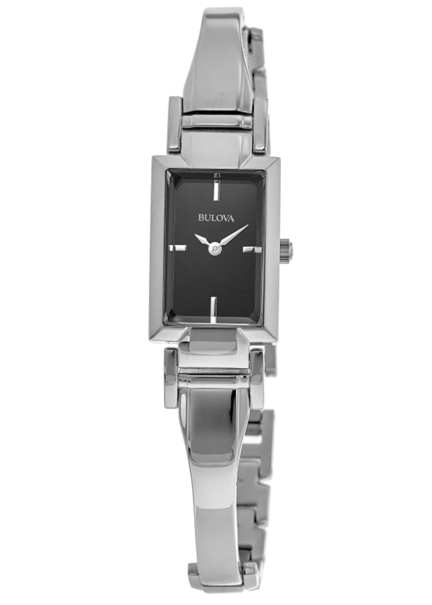 Bulova Classic Collection Black Dial Silver Steel Strap Watch for Women - 96L138 Watches Bulova   