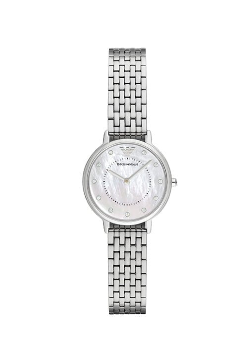 Emporio Armani Kappa Mother of Pearl Dial Silver Mesh Bracelet Watch For Women - AR2511 Watches Emporio Armani   