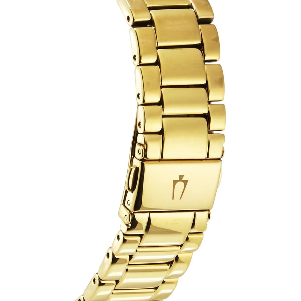 Bulova Multi Function Gold Dial Gold Steel Strap Watch for Women - 97N102 Watches Bulova   