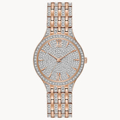 Bulova Crystal Collection Silver Crystals Dial Two Tone Steel Strap Watch for Women - 98L235 Watches Bulova   