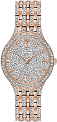 Bulova Crystal Collection Silver Crystals Dial Two Tone Steel Strap Watch for Women - 98L235 Watches Bulova   