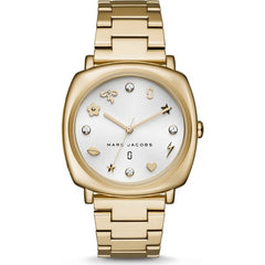 Marc Jacobs Mandy White Dial Gold Stainless Steel Strap Watch for Women - MJ3573 Watches Marc Jacobs   