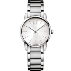 Calvin Klein City Silver Dial Silver Steel Strap Watch for Women - K2G23126 Watches Calvin Klein   