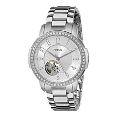 Fossil Architect Automatic Silver Dial Silver Steel Strap Watch for Women - ME3057 Watches Fossil   