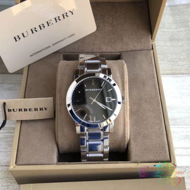 Burberry The City Black Dial Silver Stainless Steel Strap Watch for Women - BU9001 Watches Burberry   