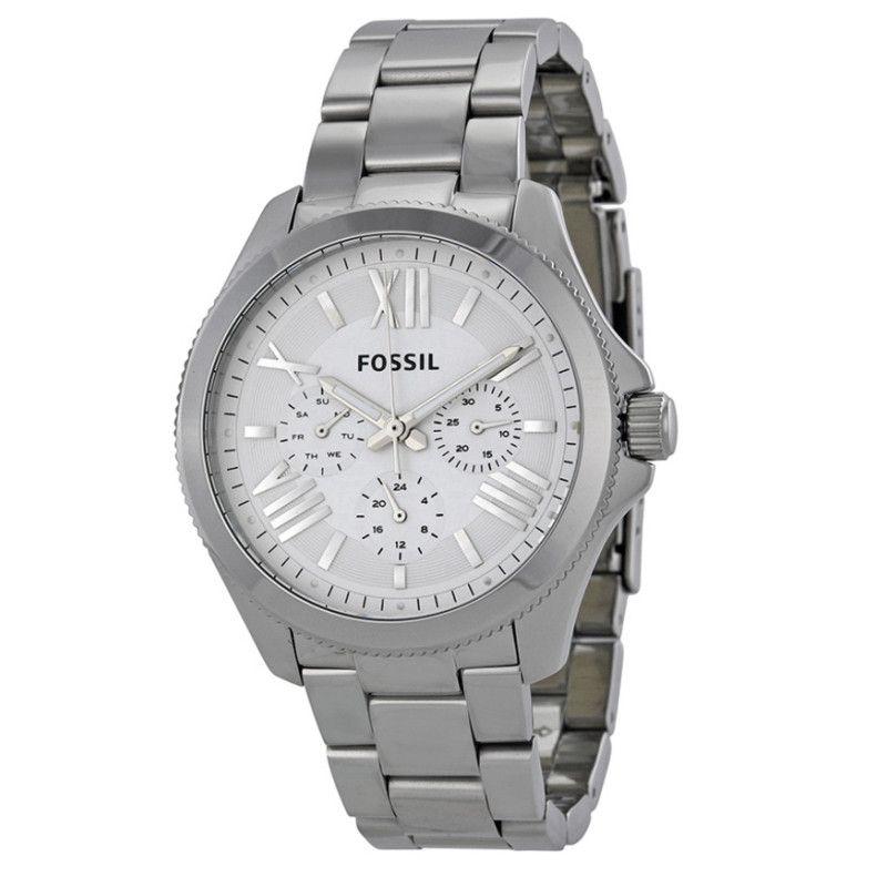 Fossil Cecile Multifunction Silver Dial Silver Steel Strap Watch for Women - AM4509 Watches Fossil   