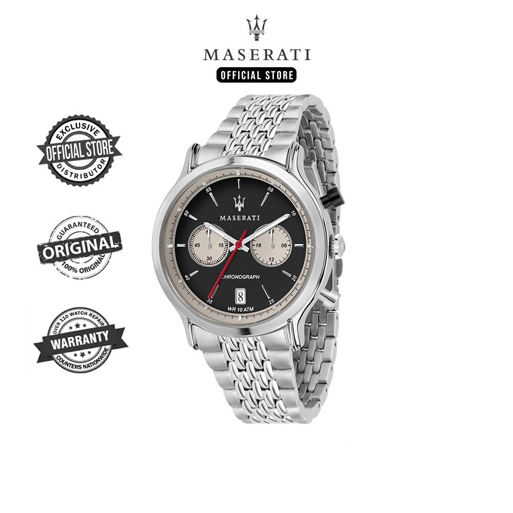 Maserati Legend Chronograph Black Dial Stainless Steel Watch For Men - R8873638001 Watches Maserati   