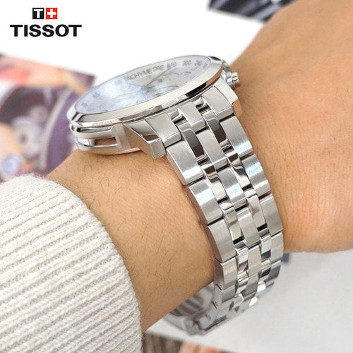 Tissot T Sport PRC 200 Chronograph White Dial Silver Steel Strap Watch For Men - T114.417.11.037.00 Watches Tissot   