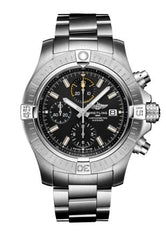 Breitling Avenger Chronograph 45mm Black Dial Silver Steel Strap Watch for Men - A13317101B1A1 Watches Breitling   