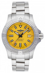 Breitling Avenger Automatic 45mm Seawolf Yellow Dial Silver Steel Strap Strap Watch for Men - A17319101/1A1 Watches Breitling   
