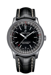 Breitling Navitimer Automatic 38mm Black Dial Black Leather Strap Mens Watch - A17325241B1P1 Watches Breitling   