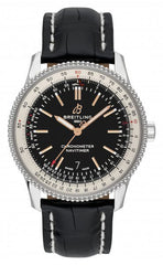 Breitling Navitimer 1 Automatic 41mm Black Dial Black Leather Strap Mens Watch - A17326211B1P1 Watches Breitling   