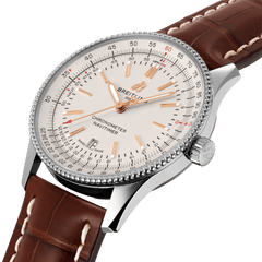 Breitling Navitimer 1 Automatic 41mm White Dial Brown Leather Strap Mens Watch - U17326241G1P2 Watches Breitling   