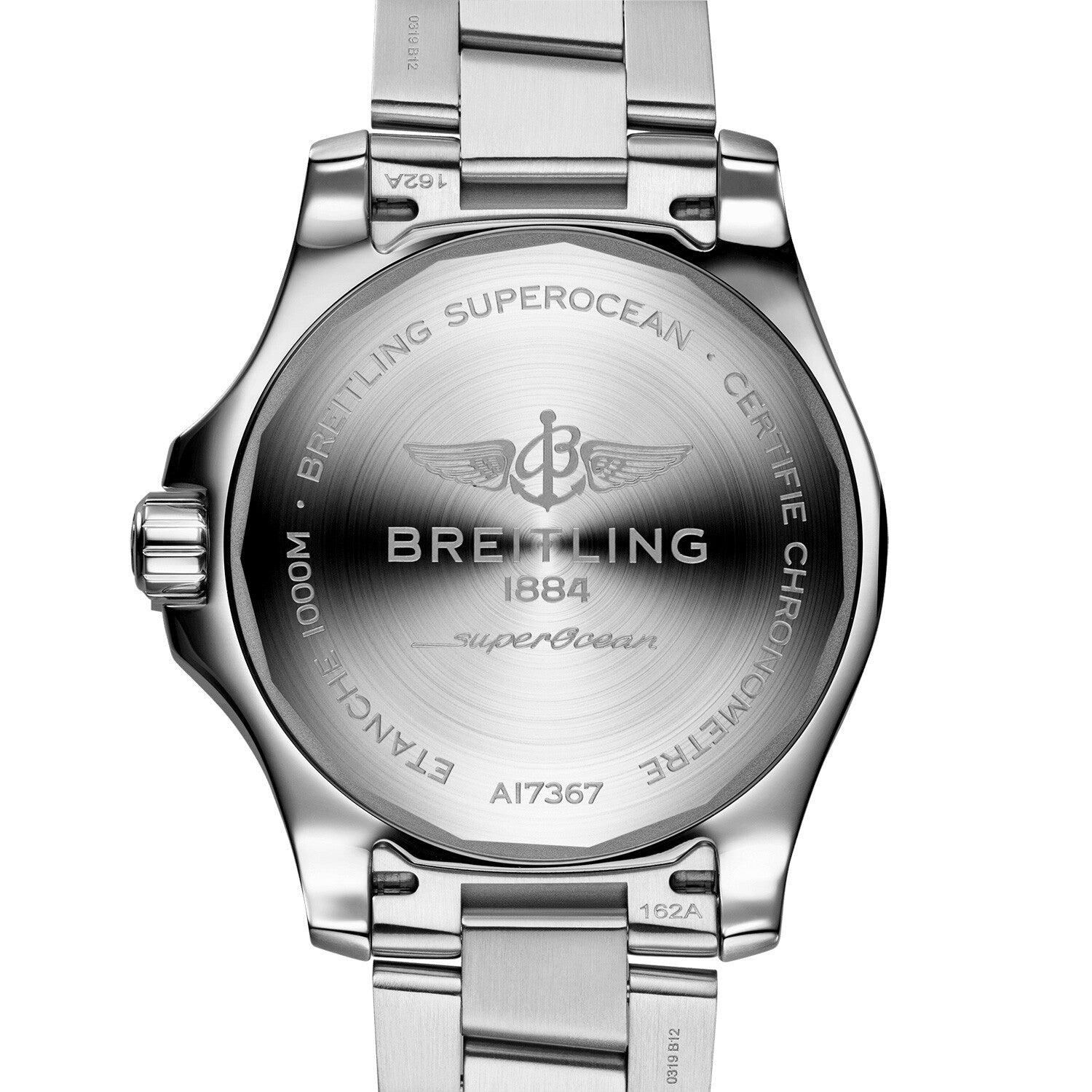 Breitling Superocean Automatic 44mm Black Dial Silver Steel Strap Watch for Men - A17367D71B1A1 Watches Breitling   
