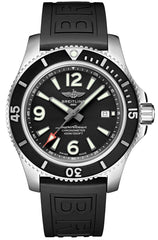 Breitling Superocean II 44mm Black Dial Black Rubber Strap Watch for Men - A17367D71B1S2 Watches Breitling   