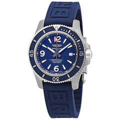Breitling Superocean 44mm Automatic Blue Dial Blue Rubber Strap Watch for Men - A17367D81C1S2 Watches Breitling   
