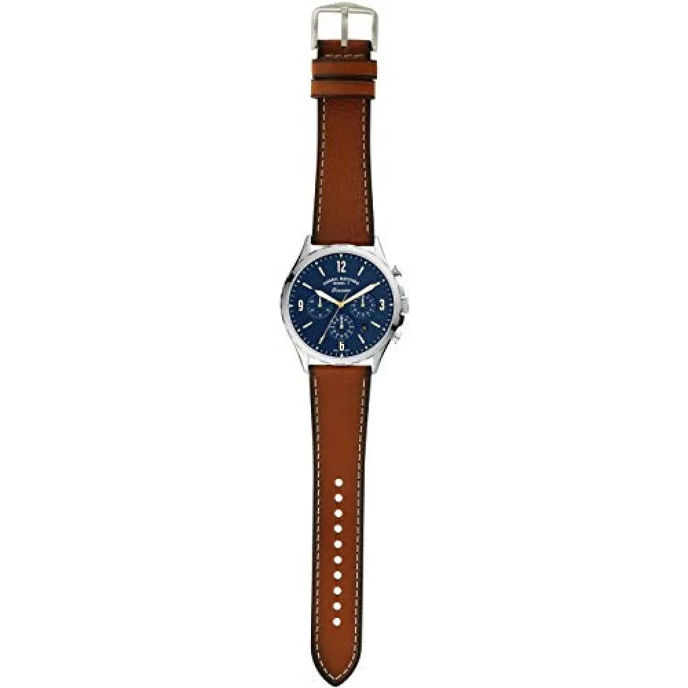 Fossil Forrester Chronograph Blue Dial Brown Leather Strap Watch for Men -  S5607 Watches Fossil   