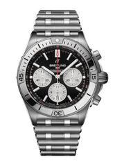 Breitling Chronomat B01 42mm Black Dial Silver Steel Strap Watch for Men - AB0134101B1A1 Watches Breitling   