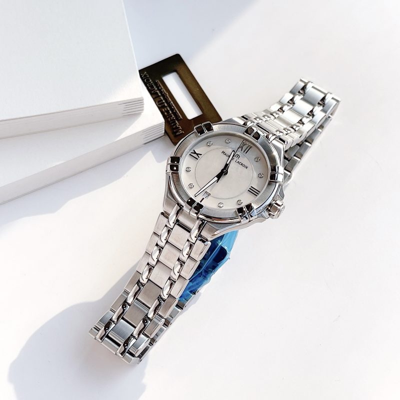 Maurice Lacroix Aikon White Mother of Pearl Dial Silver Steel Strap Watch for Women - AI1004-SS002-170-1 Watches Maurice Lacroix   
