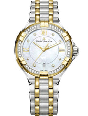 Maurice Lacroix Aikon Diamonds Mother of Pearl Dial Two Tone Steel Strap Watch for Women - A11006-DY503-171-1 Watches Maurice Lacroix   
