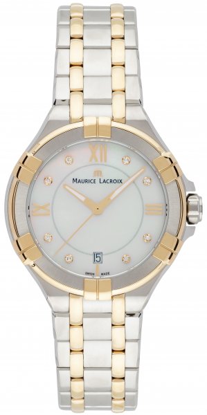 Maurice Lacroix Aikon Mother of Pearl Dial Two Tone Steel Strap Watch for Women - A11006-PVY13-171-1 Watches Maurice Lacroix   
