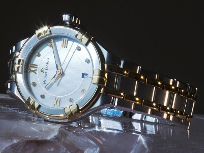 Maurice Lacroix Aikon Mother of Pearl Dial Two Tone Steel Strap Watch for Women - A11006-PVY13-171-1 Watches Maurice Lacroix   