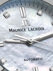 Maurice Lacroix Aikon White Mother of Pearl Dial Silver Steel Strap Watch for Women - A11006-SD502-170-1 Watches Maurice Lacroix   