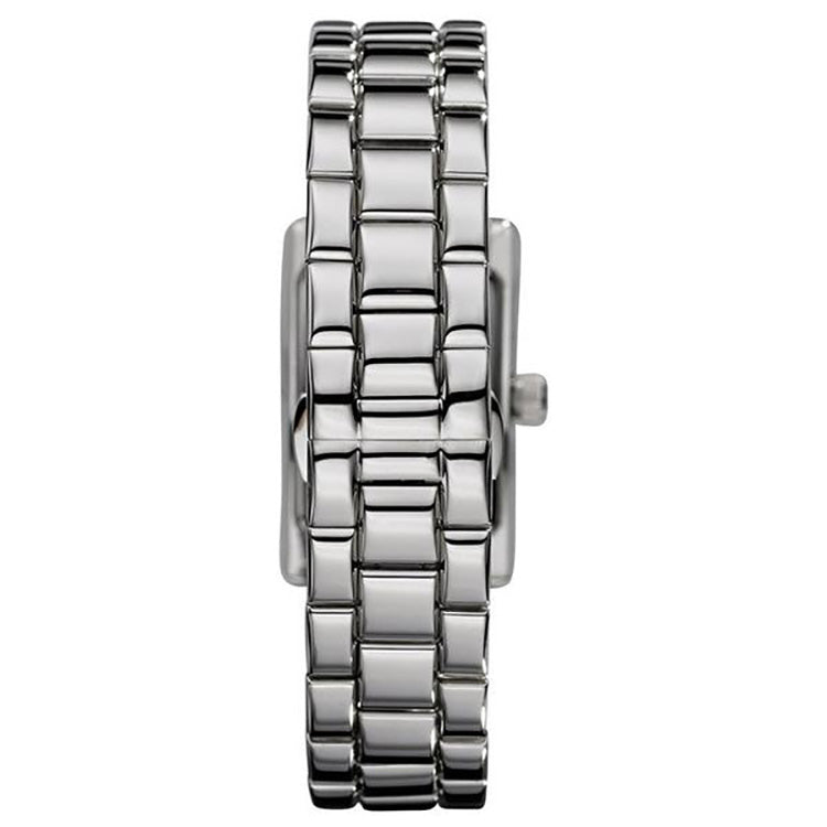 Emporio Armani Classic Black Dial Silver Stainless Steel Watch For Women - AR0157 Watches Emporio Armani   