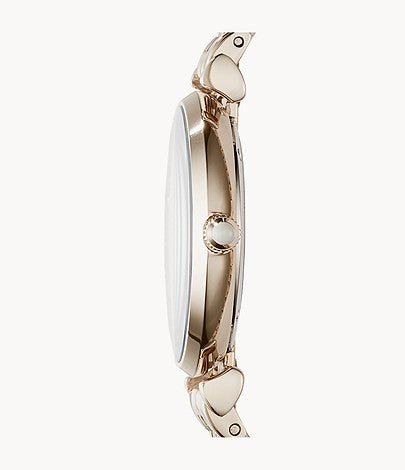 Emporio Armani T-Bar Gianni Rose Gold Dial Stainless Steel Watch For Women - AR11059 Watches Emporio Armani   