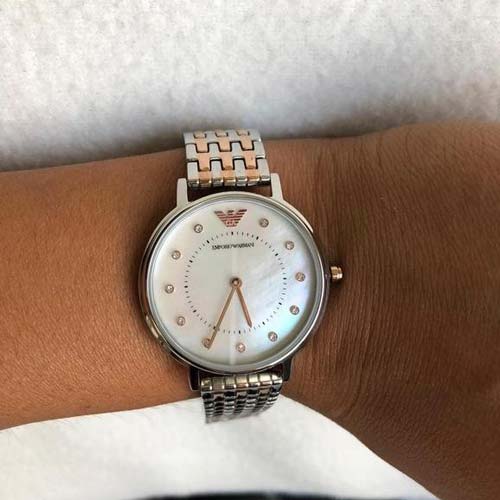 Emporio Armani Mother of Pearl Dial Two Tone Stainless Steel Watch For Women - AR11094 Watches Emporio Armani   