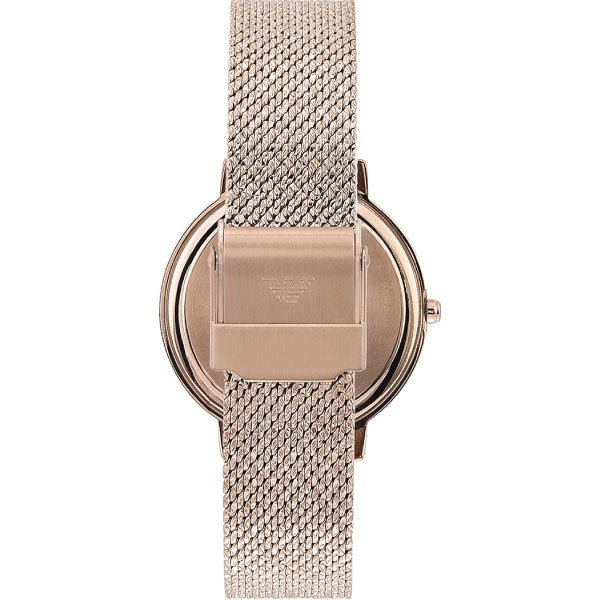 Emporio Armani Pink Dial Pink Mesh Bracelet Watch For Women - AR11129 Watches Emporio Armani   
