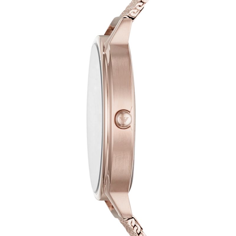Emporio Armani Pink Dial Pink Mesh Bracelet Watch For Women - AR11129 Watches Emporio Armani   