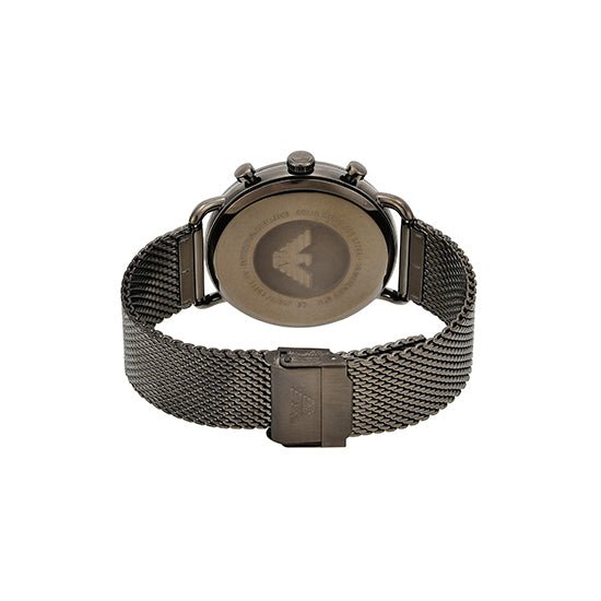 Emporio Armani Aviator Brown Dial Grey Mesh Bracelet Watch For Men - AR11141 Watches Emporio Armani   