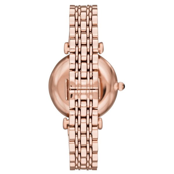 Emporio Armani Gianni T Bar Black DIal Rose Gold Stainless Steel Watch For Women - AR11206 Watches Emporio Armani   