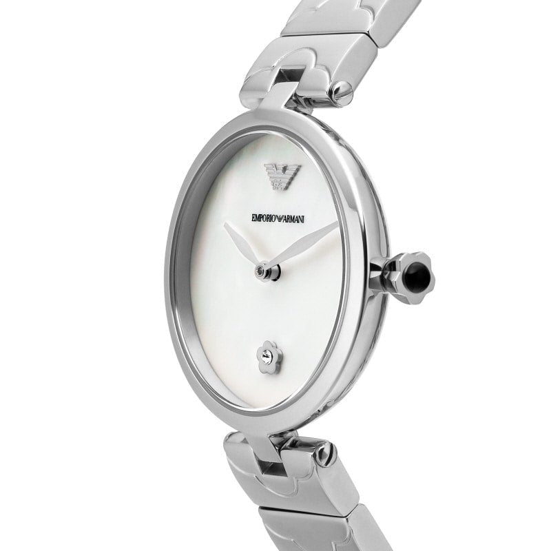 Emporio Armani Mother of Pearl Dial Silver Stainless Steel Dial Watch For Women - AR11235 Watches Emporio Armani   