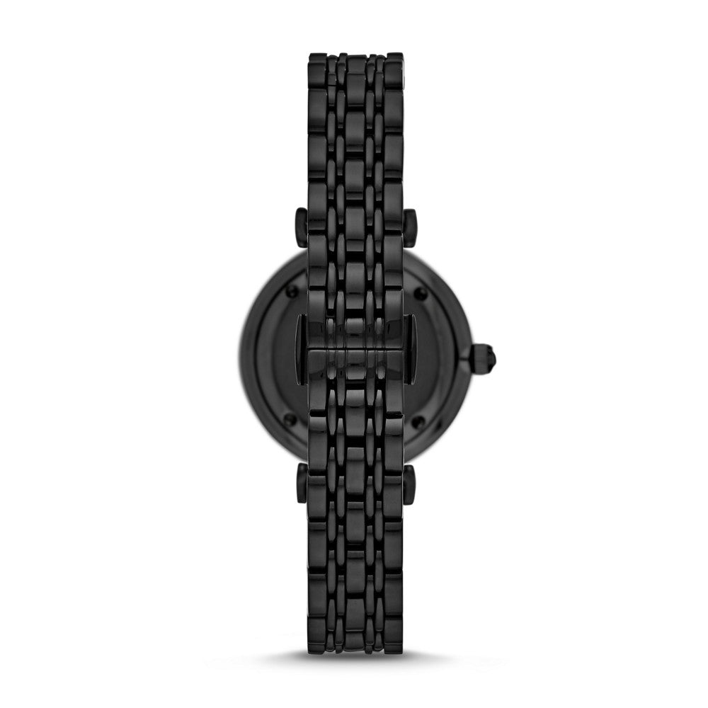 Emporio Armani Gianni T Bar All Black Diamond Dial Watch For Women - AR11245 Watches Emporio Armani   