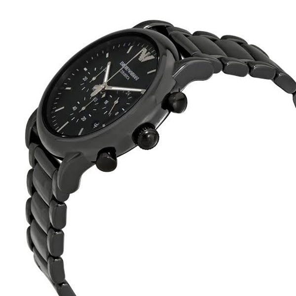 Emporio Armani Luigi Chronograph Black Dial Black Stainless Steel Watch For Men - AR1507 Watches Emporio Armani   