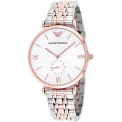 Emporio Armani Retro Silver Dial Stainless Steel Watch For Men - AR1677 Watches Emporio Armani   