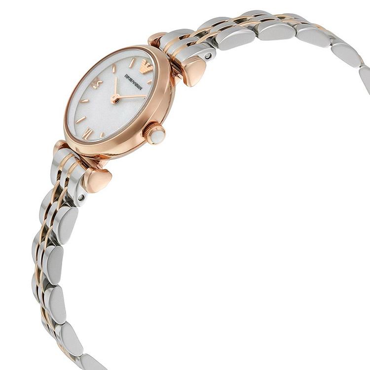 Emporio Armani Gianni Mother of Pearl Dial Two Tone Stainless Steel Watch For Women - AR1764 Watches Emporio Armani   