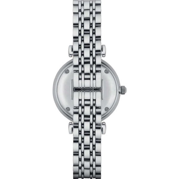 Emporio Armani Gianni T-Bar Mother of Pearl Dial Silver Stainless Steel Watch For Women - AR1908 Watches Emporio Armani   