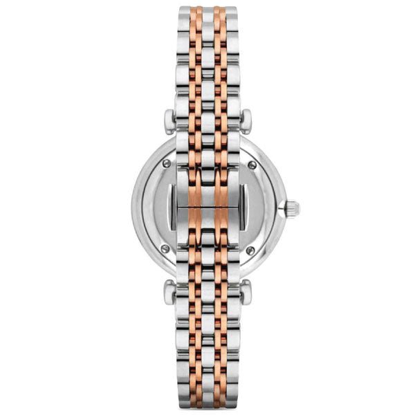 Emporio Armani Gianni T-Bar Mother of Pearl Dial Two Tone Stainless Steel Watch For Women - AR1987 Watches Emporio Armani   