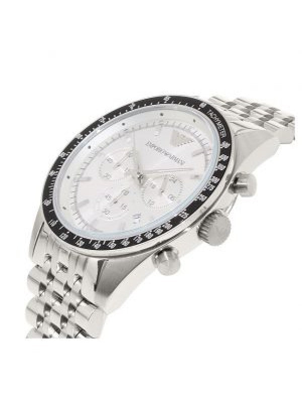 Emporio Armani Sportivo Chronograph Silver Dial Silver Stainless Steel Watch For Men - AR6073 Watches Emporio Armani   