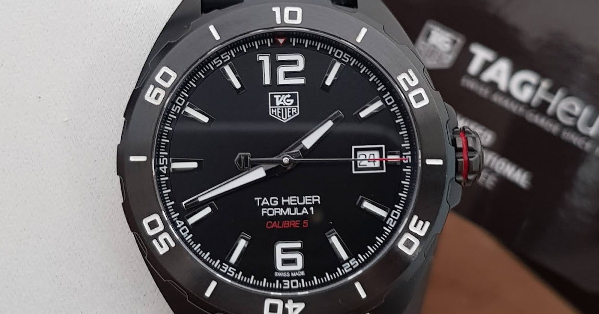 Tag Heuer Formula 1 Automatic 41mm Black Dial Black Rubber Strap Watch for Men - WAZ2115.FT8023 Watches Tag Heuer   