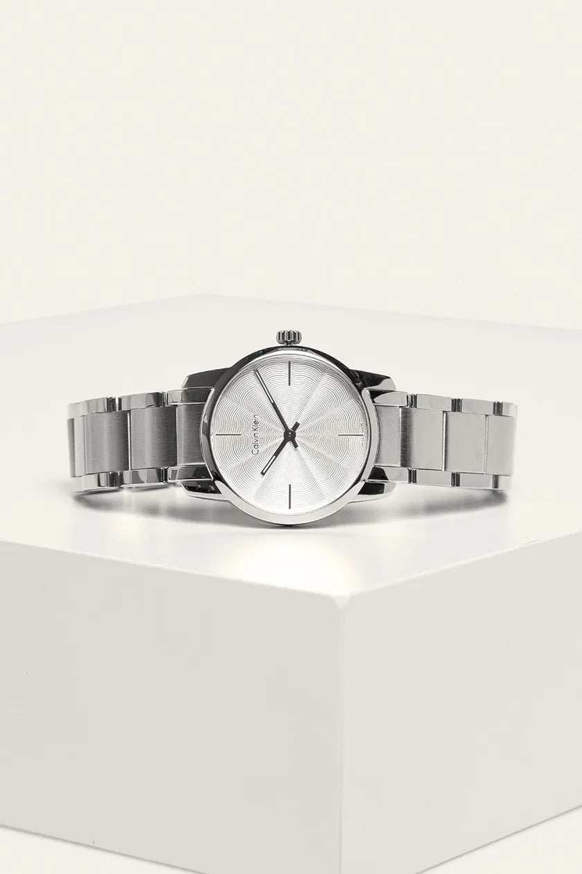 Calvin Klein City White Dial Silver Steel Strap Watch for Women - K2G23146 Watches Calvin Klein   