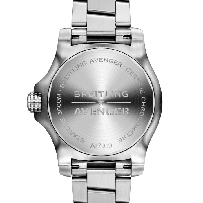 Breitling Avenger Automatic 45mm Seawolf Yellow Dial Silver Steel Strap Strap Watch for Men - A17319101/1A1 Watches Breitling   