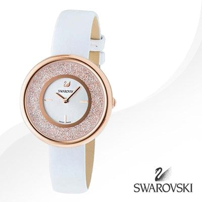 Swarovski Crystalline Pure White Dial White Leather Strap Watch for Women - 5376083 Watches Swarovski   